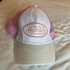 Von Dutch pink cow print Trucker Hat